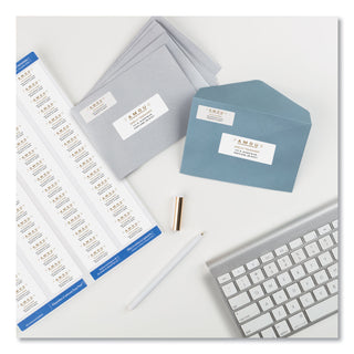 Avery® Easy Peel White Address Labels w/ Sure Feed Technology, Laser Printers, 0.66 x 1.75, White, 60/Sheet, 100 Sheets/Pack (AVE5155)