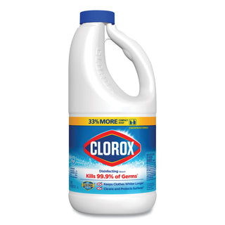 Clorox® Disinfecting Bleach, Concentrate Liquid, 42 fl oz (1.3 quart), Clear (CLO32260)