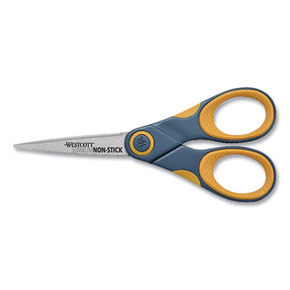 Westcott® Titanium Bonded Scissors, 5" Long, Gray/Orange Straight Handle (WTC14881)