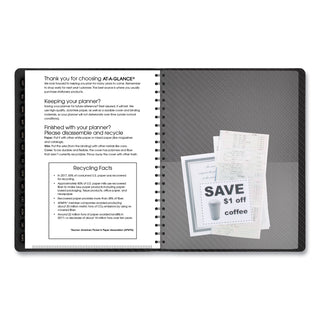AT-A-GLANCE® Contemporary Weekly/Monthly Planner, Vertical-Column Format, 11 x 8.25, Graphite Cover, 12-Month (Jan to Dec): 2026 (AAG70950X45)