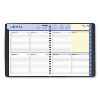AT-A-GLANCE® QuickNotes Weekly/Monthly Planner, 10 x 8, Black Cover, 12-Month (July to June): 2024 to 2025 (AAG761105)