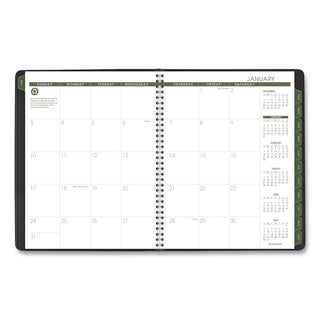 AT-A-GLANCE® Recycled Weekly Vertical-Column Format Appointment Book, 11 x 8.25, Black Cover, 12-Month (Jan to Dec): 2025 (AAG70950G05)