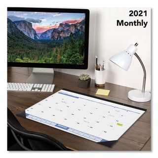 AT-A-GLANCE® Desk Pad, 22 x 17, White Sheets, Black Binding, Black Corners, 12-Month (Jan to Dec): 2025 (AAGSW20000)