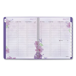 AT-A-GLANCE® Beautiful Day Weekly/Monthly Planner, Vertical-Column Format, 11 x 8.5, Purple Cover, 13-Month: Jan 2025 to Jan 2026 (AAG938P905)