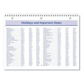AT-A-GLANCE® QuickNotes Desk/Wall Calendar, 3-Hole Punched, 11 x 8, White/Blue/Yellow Sheets, 12-Month (Jan to Dec): 2025 (AAGPM5028)