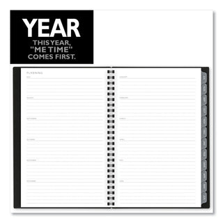 AT-A-GLANCE® Elevation Academic Weekly/Monthly Planner, 8.5 x 5.5, Black Cover, 12-Month (July to June): 2024 to 2025 (AAG75101P05)