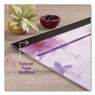 AT-A-GLANCE® Beautiful Day Desk Pad Calendar, Floral Artwork, 21.75 x 17, Assorted Color Sheets, Black Binding, 12-Month (Jan-Dec): 2025 (AAGSK38704)