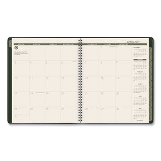 AT-A-GLANCE® Recycled Monthly Planner, 11 x 9, Green Cover, 13-Month: Jan 2025 to Jan 2026 (AAG70260G60)