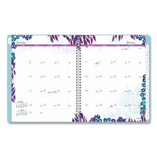 AT-A-GLANCE® Wild Washes Weekly/Monthly Planner, Flora and Fauna Artwork, 11 x 8.5, Blue Cover, 13-Month: Jan 2025 to Jan 2026 (AAG523905)