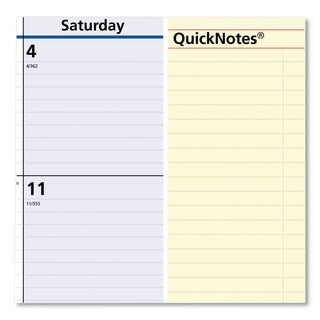 AT-A-GLANCE® QuickNotes Desk Pad, 22 x 17, White/Blue/Yellow Sheets, Black Binding, Clear Corners, 13-Month: Jan 2025 to Jan 2026 (AAGSK70000)
