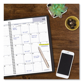 AT-A-GLANCE® DayMinder Monthly Planner, Academic Year, Ruled Blocks, 12 x 8, Black Cover, 14-Month (July to Aug): 2024 to 2025 (AAGAY200)