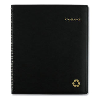 AT-A-GLANCE® Recycled Monthly Planner, 11 x 9, Black Cover, 13-Month: Jan 2025 to Jan 2026 (AAG70260G05)