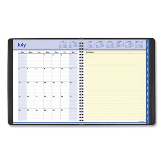 AT-A-GLANCE® QuickNotes Weekly/Monthly Planner, 10 x 8, Black Cover, 12-Month (July to June): 2024 to 2025 (AAG761105)