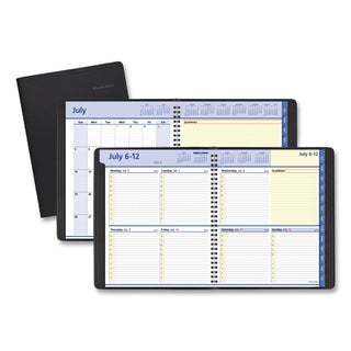 AT-A-GLANCE® QuickNotes Weekly/Monthly Planner, 10 x 8, Black Cover, 12-Month (July to June): 2024 to 2025 (AAG761105)