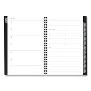 AT-A-GLANCE® Elevation Academic Weekly/Monthly Planner, 8.5 x 5.5, Black Cover, 12-Month (July to June): 2024 to 2025 (AAG75101P05)