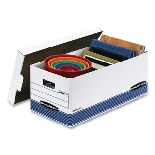 Bankers Box® STOR/FILE Medium-Duty Storage Boxes, Letter Files, 12" x 25.38" x 10.25", White, 20/Carton (FEL0070110)