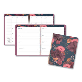AT-A-GLANCE® Dark Romance Weekly/Monthly Planner, Floral Artwork, 11 x 8.5, Multicolor Cover, 13-Month: Jan 2025 to Jan 2026 (AAG5254905)