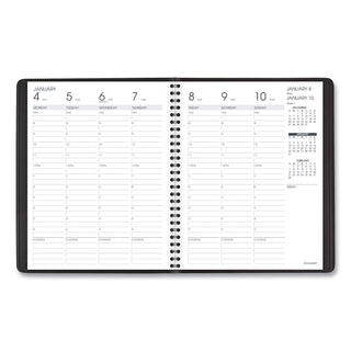 AT-A-GLANCE® Weekly Vertical-Column Appointment Book Ruled for Hourly Appointments, 8.75 x 7, Black Cover, 13-Month: Jan 2025 to Jan 2026 (AAG7086505)