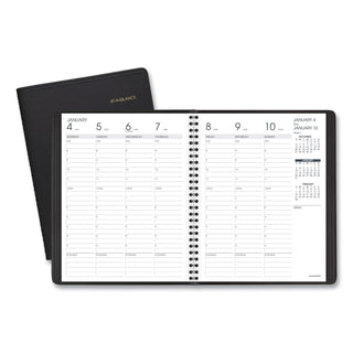 AT-A-GLANCE® Weekly Vertical-Column Appointment Book Ruled for Hourly Appointments, 8.75 x 7, Black Cover, 13-Month: Jan 2025 to Jan 2026 (AAG7086505)