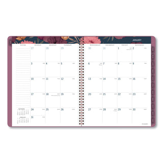 AT-A-GLANCE® Dark Romance Weekly/Monthly Planner, Floral Artwork, 11 x 8.5, Multicolor Cover, 13-Month: Jan 2025 to Jan 2026 (AAG5254905)