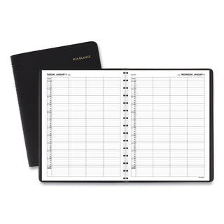 AT-A-GLANCE® Four-Person Group Daily Appointment Book, 11 x 8, Black Cover, 12-Month (Jan to Dec): 2025 (AAG7082205)