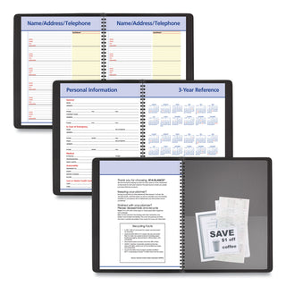 AT-A-GLANCE® QuickNotes Monthly Planner, 11 x 8.25, Black Cover, 12-Month (Jan to Dec): 2025 (AAG760605)