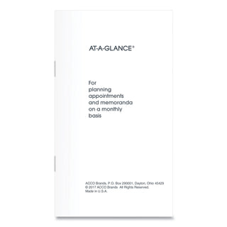 AT-A-GLANCE® Pocket Size Monthly Planner Refill, 6 x 3.5, White Sheets, 12-Month (Jan to Dec): 2025 (AAG7090610)