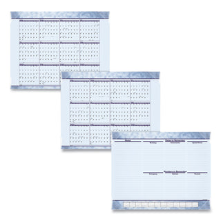 AT-A-GLANCE® Slate Blue Desk Pad, 22 x 17, Blue Sheets, Clear Corners, 12-Month (Jan to Dec): 2025 (AAG89701)