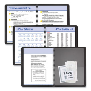 AT-A-GLANCE® QuickNotes Weekly Block Format Appointment Book, 10 x 8, Black Cover, 12-Month (Jan to Dec): 2025 (AAG760105)