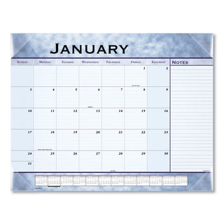 AT-A-GLANCE® Slate Blue Desk Pad, 22 x 17, Blue Sheets, Clear Corners, 12-Month (Jan to Dec): 2025 (AAG89701)