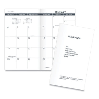 AT-A-GLANCE® Pocket Size Monthly Planner Refill, 6 x 3.5, White Sheets, 12-Month (Jan to Dec): 2025 (AAG7090610)