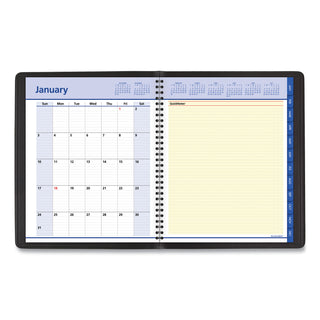 AT-A-GLANCE® QuickNotes Weekly Block Format Appointment Book, 10 x 8, Black Cover, 12-Month (Jan to Dec): 2025 (AAG760105)
