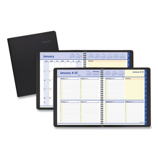 AT-A-GLANCE® QuickNotes Weekly Block Format Appointment Book, 10 x 8, Black Cover, 12-Month (Jan to Dec): 2025 (AAG760105)