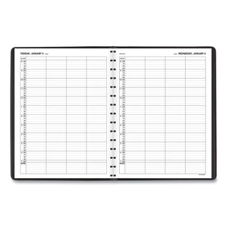 AT-A-GLANCE® Four-Person Group Daily Appointment Book, 11 x 8, Black Cover, 12-Month (Jan to Dec): 2025 (AAG7082205)