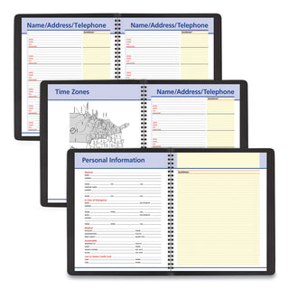 AT-A-GLANCE® QuickNotes Weekly Block Format Appointment Book, 10 x 8, Black Cover, 12-Month (Jan to Dec): 2025 (AAG760105)