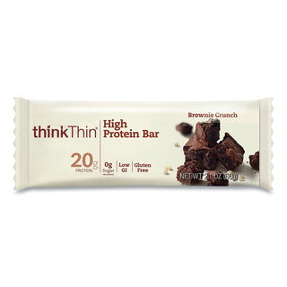 thinkThin® High Protein Bars, Brownie Crunch, 2.1 oz Bar, 10 Bars/Carton (GRR20902478)
