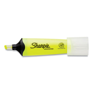 Sharpie® Clearview Tank-Style Highlighter, Yellow Ink, Chisel Tip, Yellow/Black/Clear Barrel, 3/Pack (SAN1904613)