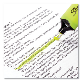 Sharpie® Clearview Tank-Style Highlighter, Yellow Ink, Chisel Tip, Yellow/Black/Clear Barrel, 3/Pack (SAN1904613)