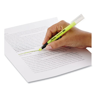 Sharpie® Clearview Pen-Style Highlighter, Fluorescent Yellow Ink, Chisel Tip, Yellow/Black/Clear Barrel, 3/Pack (SAN1950745)