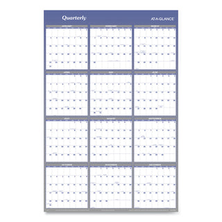 AT-A-GLANCE® Vertical/Horizontal Erasable Quarterly/Monthly Wall Planner, 32 x 48, 12-Month (Jan to Dec): 2025 (AAGA1152)