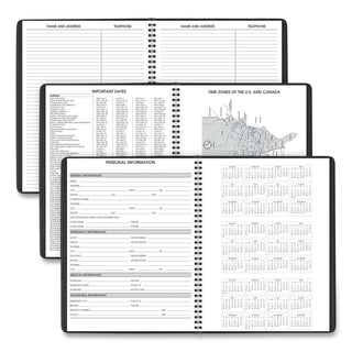 AT-A-GLANCE® Weekly Appointment Book, 11 x 8.25, Black Cover, 14-Month (July to Aug): 2024 to 2025 (AAG7095705)