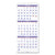 AT-A-GLANCE® Deluxe Three-Month Reference Wall Calendar, Vertical Orientation, 12 x 27, White Sheets, 14-Month: Dec 2024 to Jan 2026 (AAGPM1128)