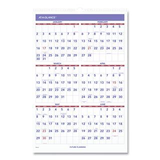 AT-A-GLANCE® Monthly Wall Calendar with Ruled Daily Blocks, 15.5 x 22.75, White Sheets, 12-Month (Jan to Dec): 2025 (AAGPM328)