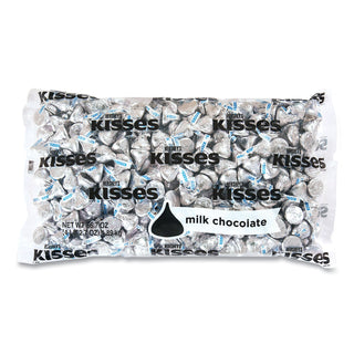 Hershey's® KISSES, Milk Chocolate, Silver Wrappers, 66.7 oz Bag (GRR24600054)
