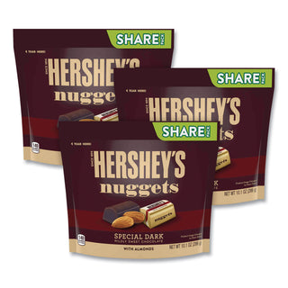 Hershey's® Nuggets Share Pack, Special Dark with Almonds, 10.1 oz Bag, 3/Pack (GRR24600444)