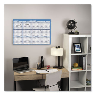AT-A-GLANCE® Horizontal Reversible/Erasable Wall Planner, 48 x 32, White/Blue Sheets, 12-Month (Jan to Dec): 2025 (AAGPM30028)