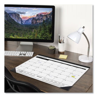 AT-A-GLANCE® Ruled Desk Pad, 22 x 17, White Sheets, Black Binding, Black Corners, 12-Month (Jan to Dec): 2025 (AAGSK2400)
