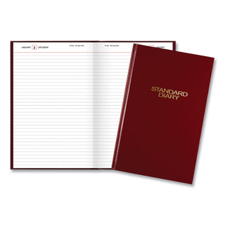 AT-A-GLANCE® Standard Diary Daily Diary, 2025 Edition, Wide/Legal Rule, Red Cover, (200) 12 x 7.75 Sheets (AAGSD37613)
