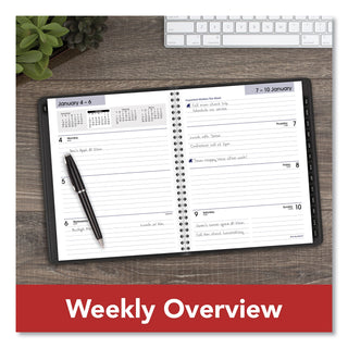 AT-A-GLANCE® DayMinder Executive Weekly/Monthly Refillable Planner, 8.75 x 7, Black Cover, 12-Month (Jan to Dec): 2025 (AAGG54500)