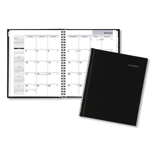 AT-A-GLANCE® DayMinder Hard-Cover Monthly Planner with Memo Section, Unruled Blocks, 8.5 x 7, Black Cover, 12-Month (Jan to Dec): 2025 (AAGG400H00)